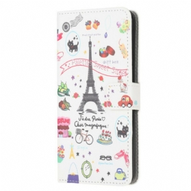 Flip Case Für Xiaomi Redmi 9 Ich Liebe Paris