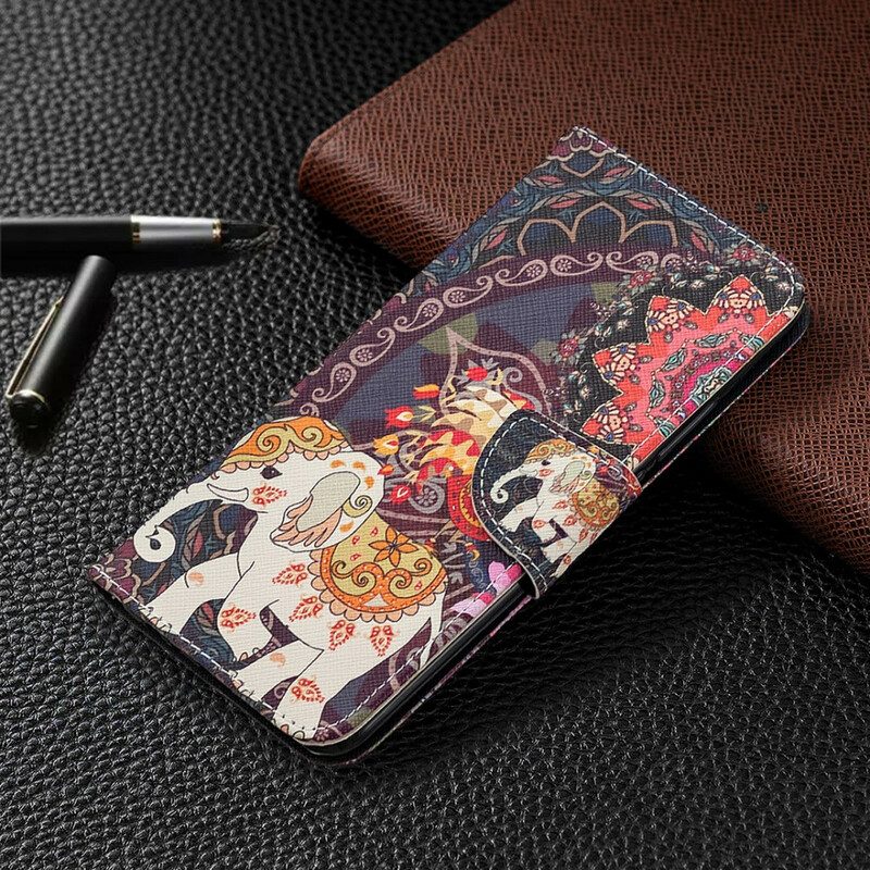 Flip Case Für Xiaomi Redmi 9 Indische Elefanten