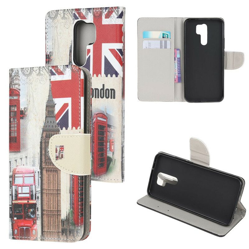 Flip Case Für Xiaomi Redmi 9 Londoner Leben