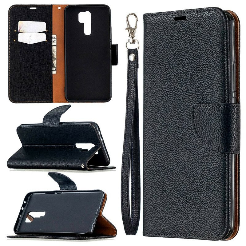 Flip Case Für Xiaomi Redmi 9 Flip Case Lychee Rabat Oblique