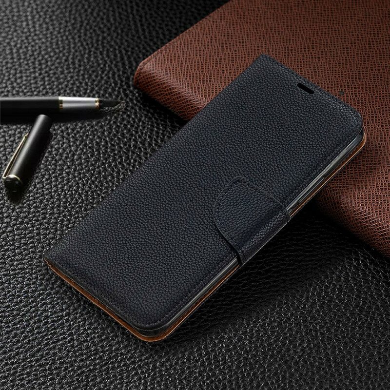 Flip Case Für Xiaomi Redmi 9 Flip Case Lychee Rabat Oblique