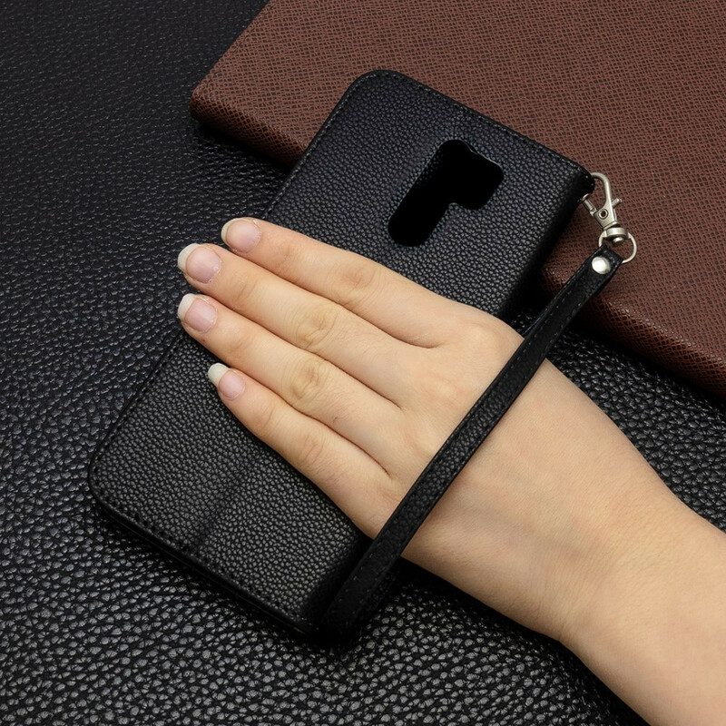 Flip Case Für Xiaomi Redmi 9 Flip Case Lychee Rabat Oblique