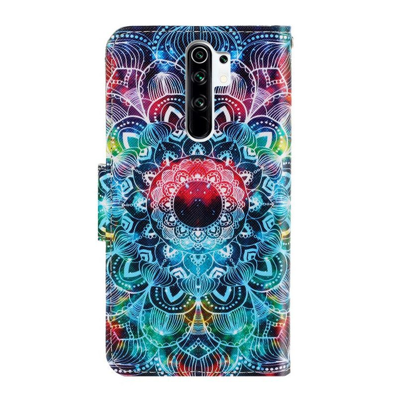 Flip Case Für Xiaomi Redmi 9 Mit Kordel Auffälliges Riemchen-mandala