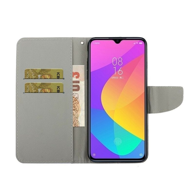 Flip Case Für Xiaomi Redmi 9 Mit Kordel Auffälliges Riemchen-mandala