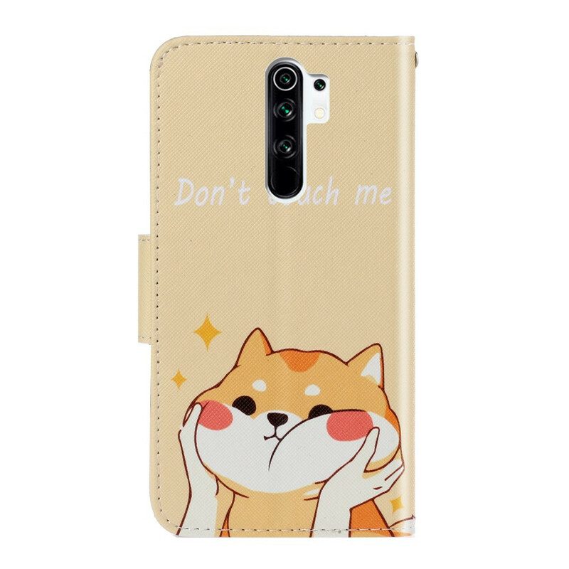 Flip Case Für Xiaomi Redmi 9 Mit Kordel Katze. Fass Mich Nicht Mit Riemen An