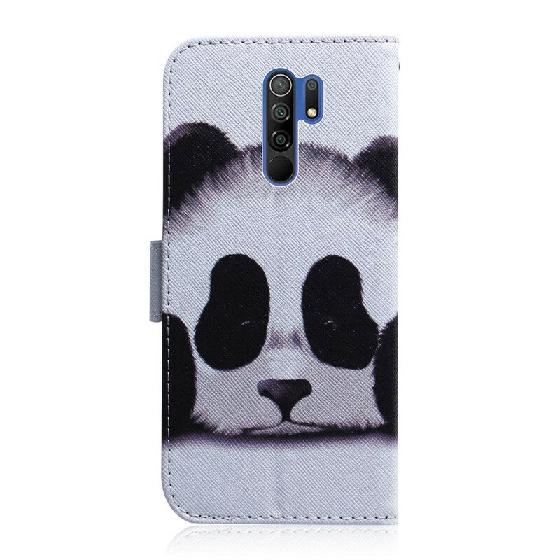 Flip Case Für Xiaomi Redmi 9 Panda-gesicht