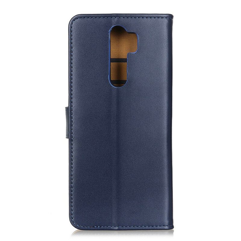 Flip Case Für Xiaomi Redmi 9 Schlichtes Kunstleder