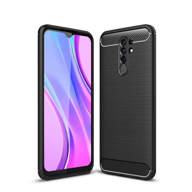 Handyhülle Für Xiaomi Redmi 9 Gebürstete Kohlefaser