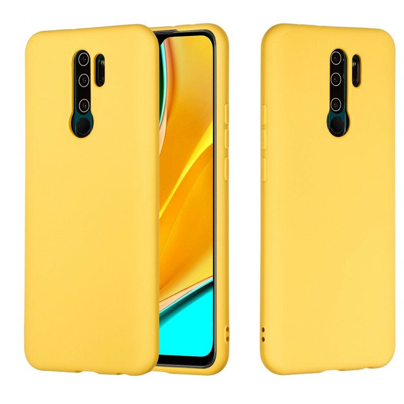 Hülle Für Xiaomi Redmi 9 Flüssiges Silikon Mit Lanyard