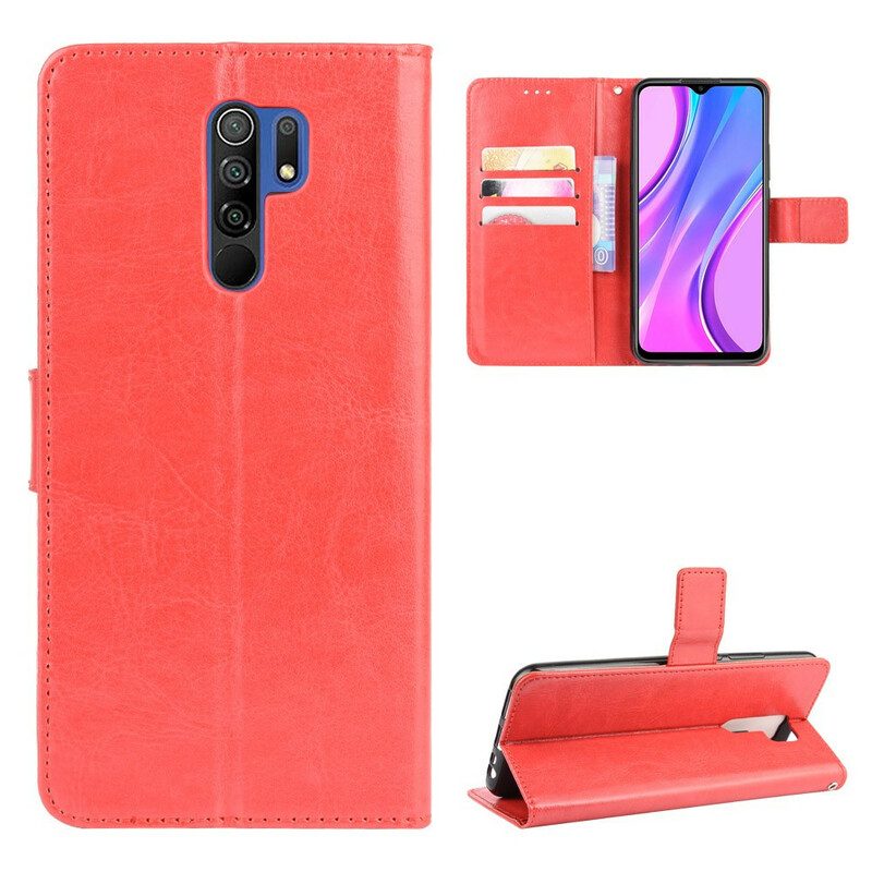 Lederhüllen Für Xiaomi Redmi 9 Auffälliges Kunstleder