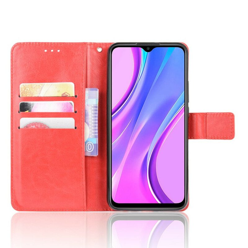 Lederhüllen Für Xiaomi Redmi 9 Auffälliges Kunstleder