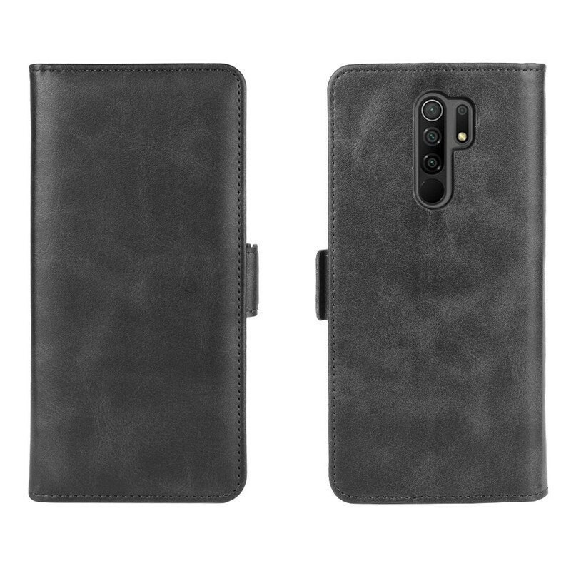 Lederhüllen Für Xiaomi Redmi 9 Flip Case Doppelte Klappe