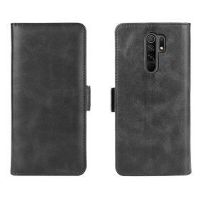 Lederhüllen Für Xiaomi Redmi 9 Flip Case Doppelte Klappe