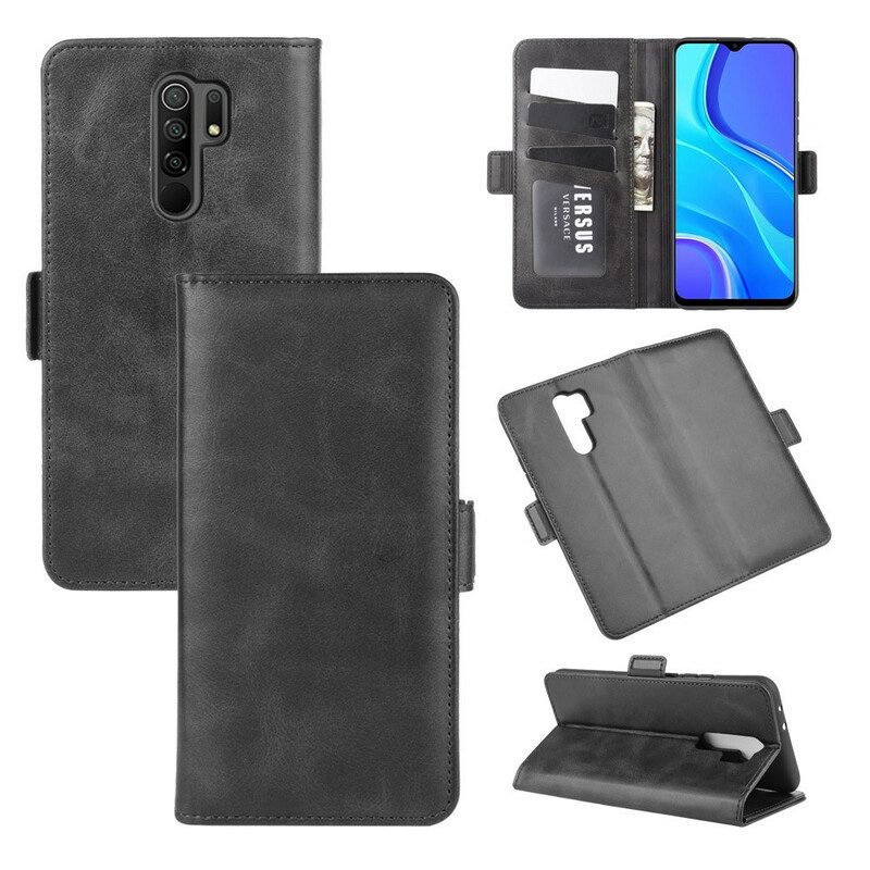 Lederhüllen Für Xiaomi Redmi 9 Flip Case Doppelte Klappe