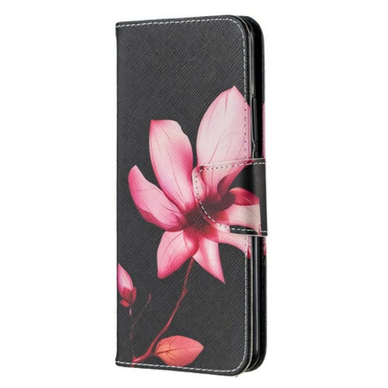 Lederhüllen Für Xiaomi Redmi 9 Pinke Blume