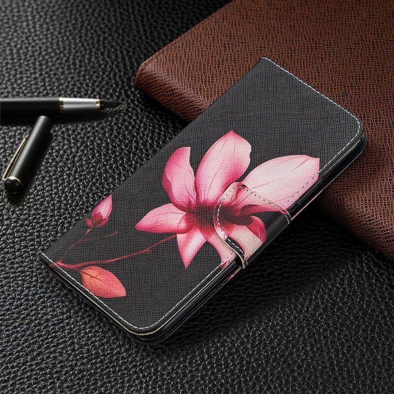 Lederhüllen Für Xiaomi Redmi 9 Pinke Blume