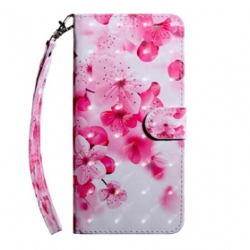 Lederhüllen Für Xiaomi Redmi 9 Pinke Blumen