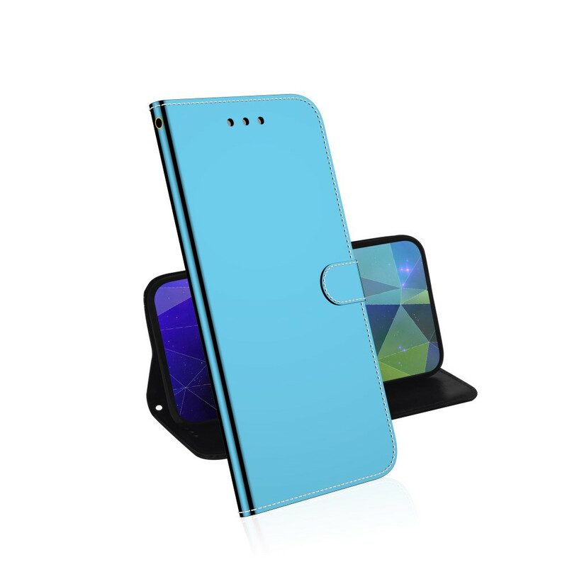 Lederhüllen Für Xiaomi Redmi 9 Spiegelabdeckung Aus Kunstleder