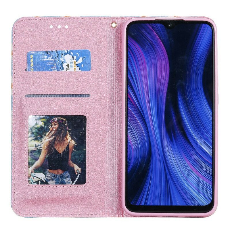 Schutzhülle Für Xiaomi Redmi 9 Flip Case Gänseblümchen