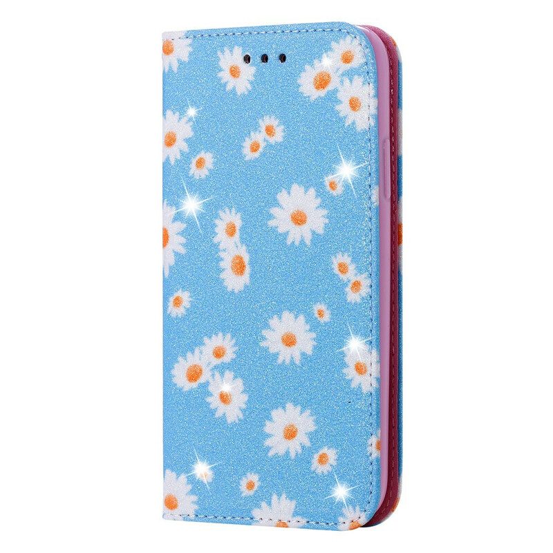 Schutzhülle Für Xiaomi Redmi 9 Flip Case Gänseblümchen