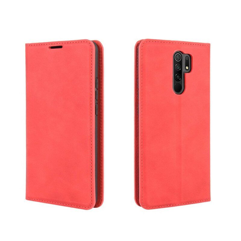 Schutzhülle Für Xiaomi Redmi 9 Flip Case Weicher Ledereffekt