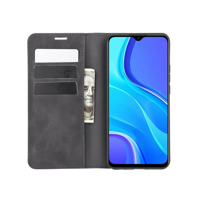 Schutzhülle Für Xiaomi Redmi 9 Flip Case Weicher Ledereffekt