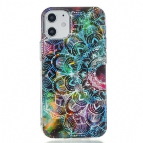 Handyhülle Für iPhone 12 Mini Fluoreszierende Blumenserie