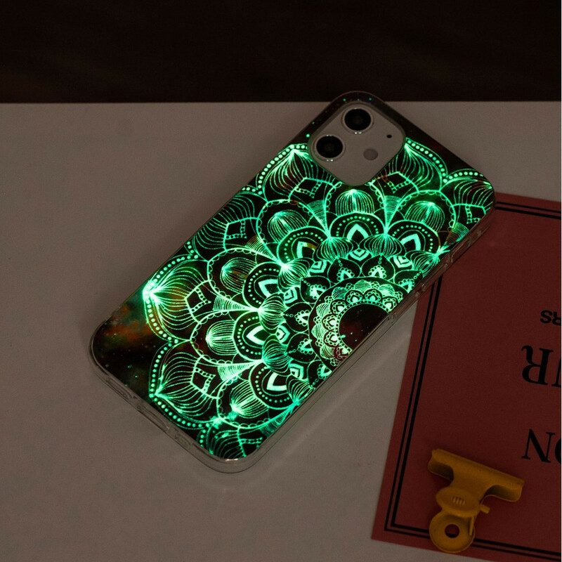 Handyhülle Für iPhone 12 Mini Fluoreszierende Blumenserie