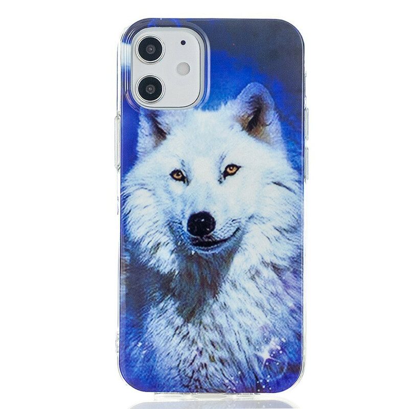 Hülle Für iPhone 12 Mini Fluoreszierende Wolf-serie