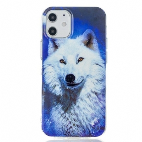 Hülle Für iPhone 12 Mini Fluoreszierende Wolf-serie