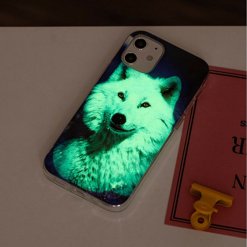 Hülle Für iPhone 12 Mini Fluoreszierende Wolf-serie