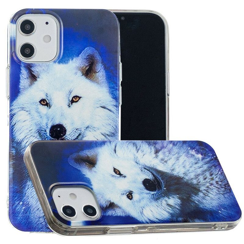 Hülle Für iPhone 12 Mini Fluoreszierende Wolf-serie