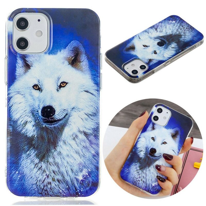 Hülle Für iPhone 12 Mini Fluoreszierende Wolf-serie