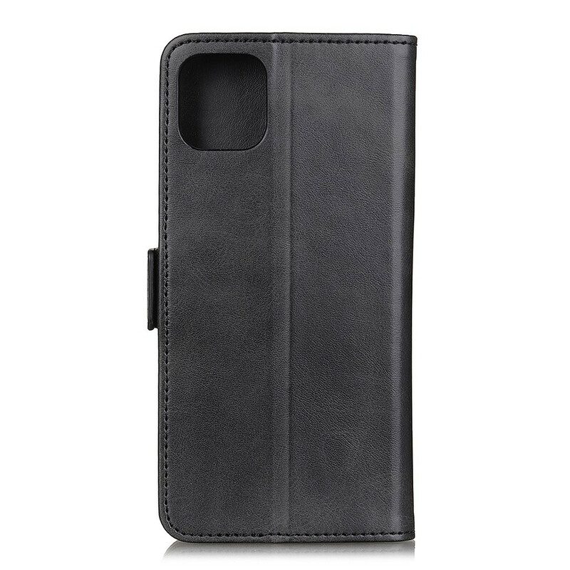 Lederhüllen Für iPhone 12 Mini Flip Case Doppelte Klappe