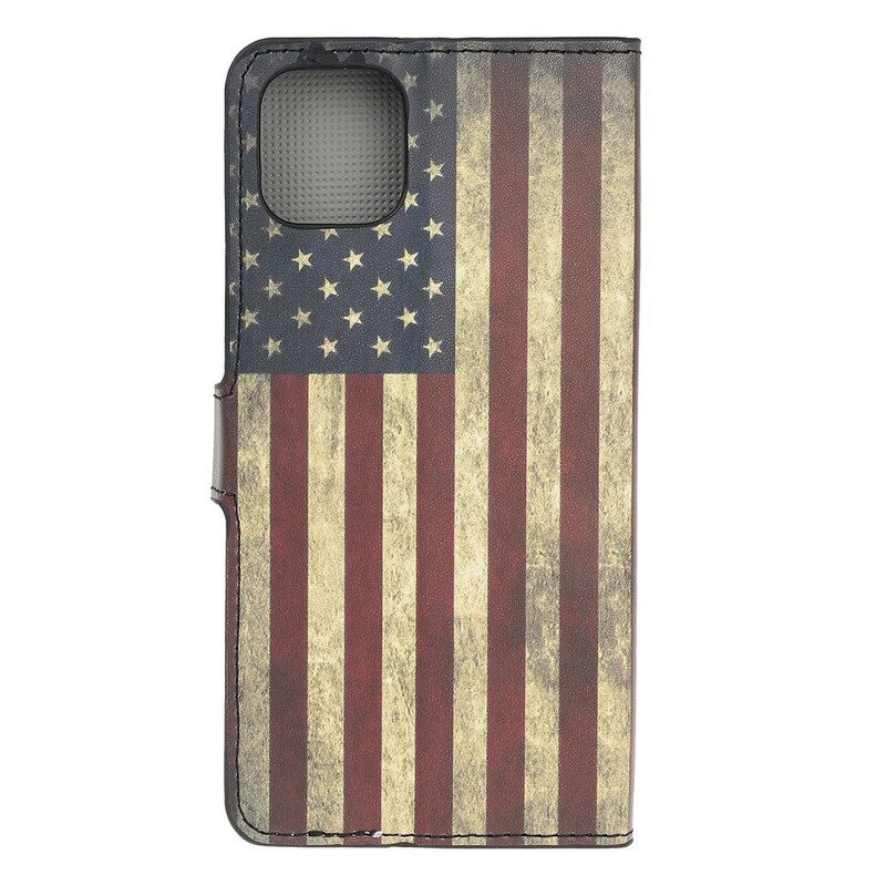 Lederhüllen Für iPhone 12 Mini Us Flagge