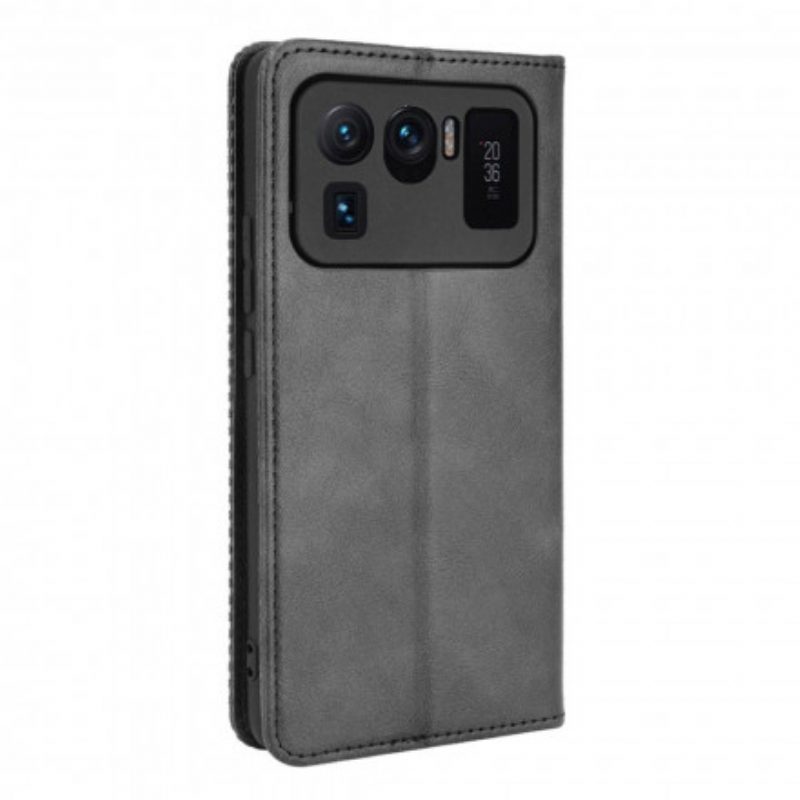 Schutzhülle Für Xiaomi Mi 11 Ultra Flip Case Stilisierter Vintage-ledereffekt