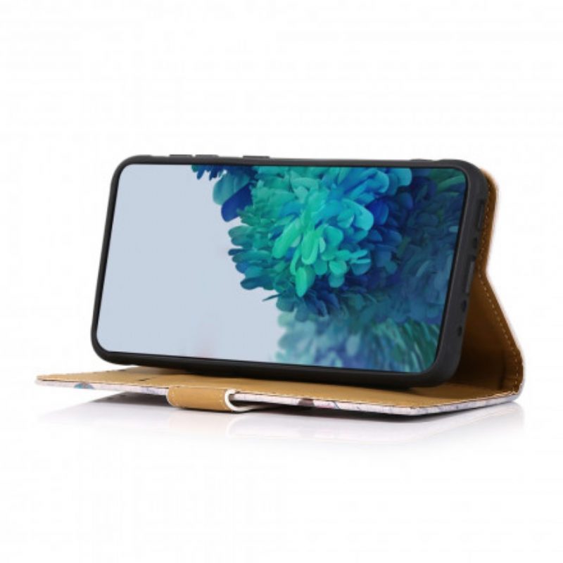 Flip Case Für Samsung Galaxy A22 5G Blühender Baum