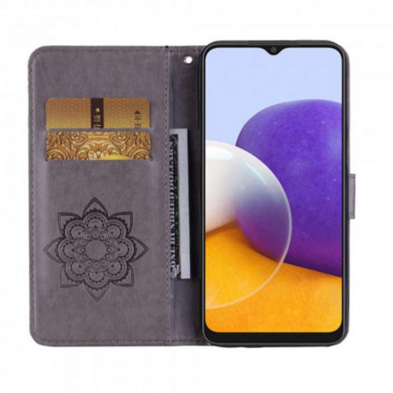 Flip Case Für Samsung Galaxy A22 5G Eulen-mandala Und Charme