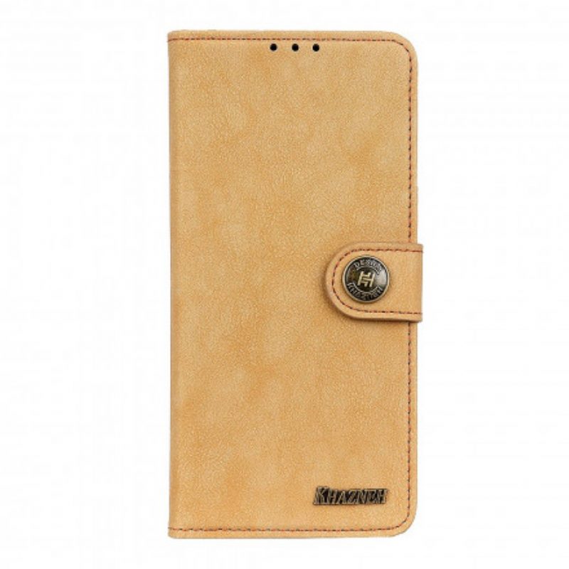 Flip Case Für Samsung Galaxy A22 5G Khazneh Retro-split-kunstleder