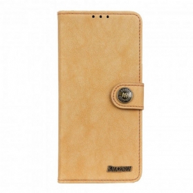 Flip Case Für Samsung Galaxy A22 5G Khazneh Retro-split-kunstleder