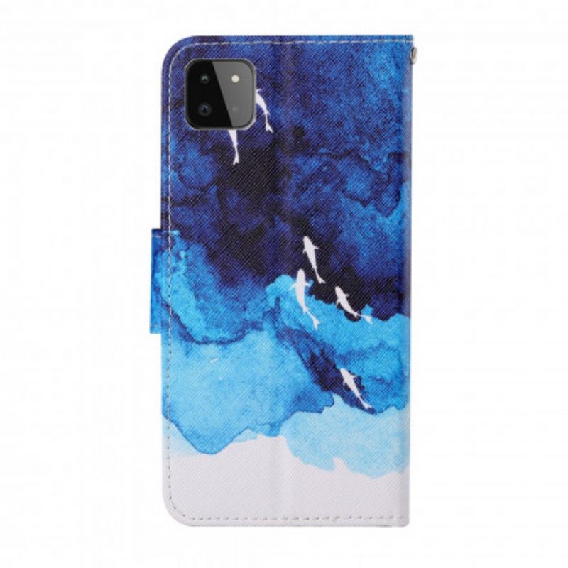 Flip Case Für Samsung Galaxy A22 5G Meer Mit Tanga