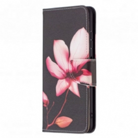 Flip Case Für Samsung Galaxy A22 5G Pinke Blume