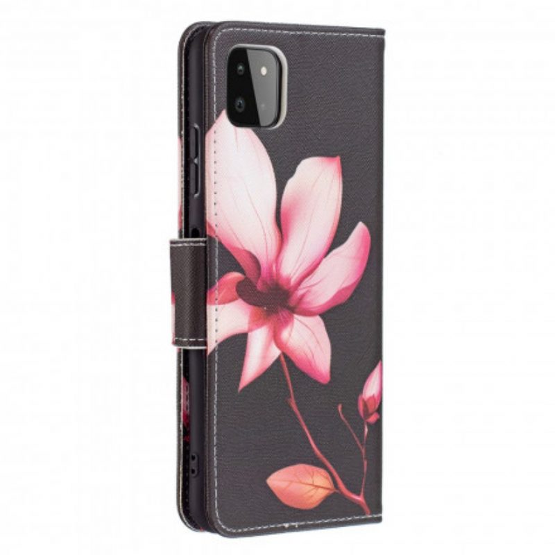 Flip Case Für Samsung Galaxy A22 5G Pinke Blume