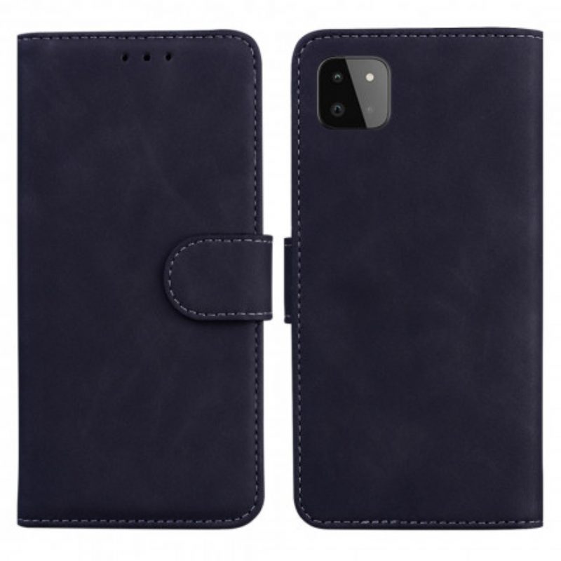 Flip Case Für Samsung Galaxy A22 5G Vintage-couture-lederstil