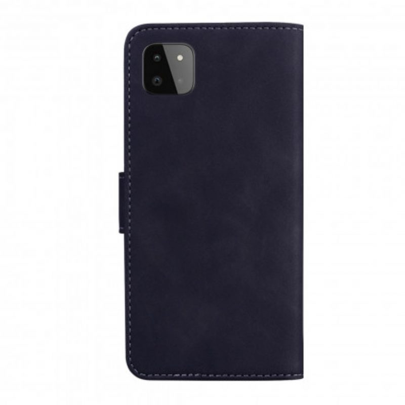 Flip Case Für Samsung Galaxy A22 5G Vintage-couture-lederstil