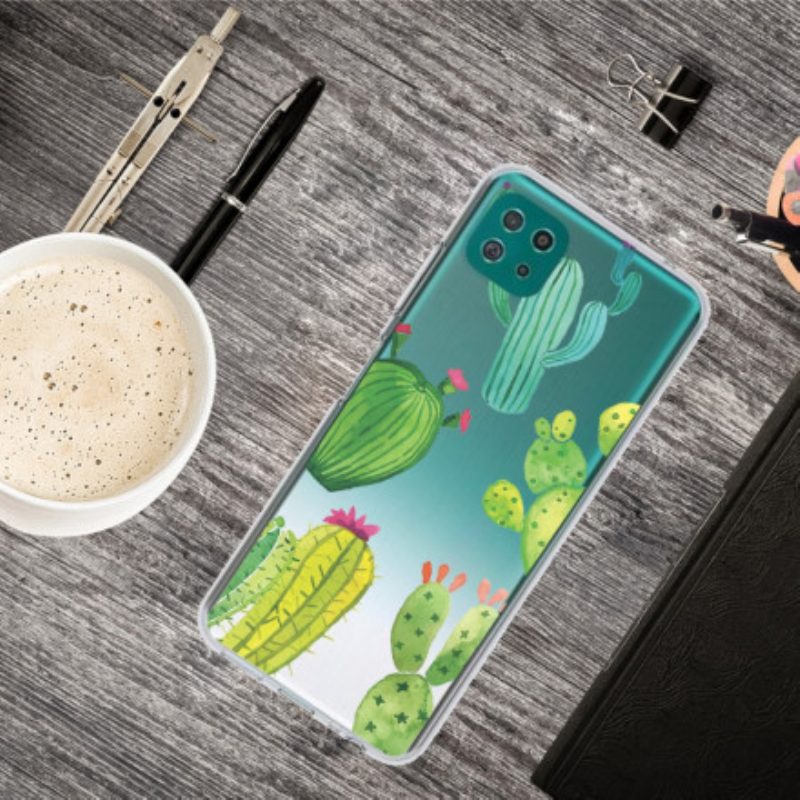 Handyhülle Für Samsung Galaxy A22 5G Aquarellkakteen