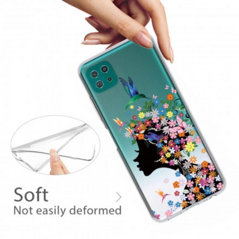 Handyhülle Für Samsung Galaxy A22 5G Hübscher Blumenkopf