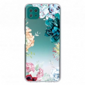 Handyhülle Für Samsung Galaxy A22 5G Nahtlose Aquarellblumen