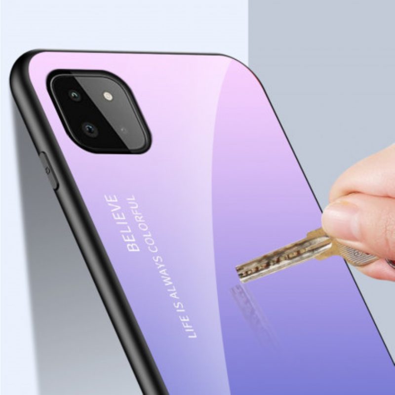 Hülle Für Samsung Galaxy A22 5G Gehärtetes Glas Hallo