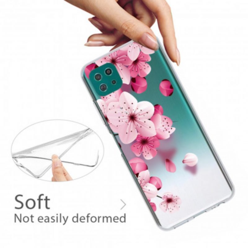 Hülle Für Samsung Galaxy A22 5G Kleine Rosa Blumen